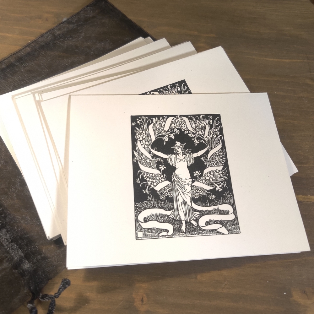 Blank Notecards - Harvest Wreath Woman - Set of 25